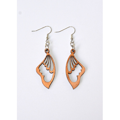 Beautiful Metamorphosis Wooden Earrings-CWE0000001