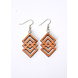 Interlacing Rhombi Wooden Earrings-CWE0000003-sm