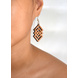 Interlacing Rhombi Wooden Earrings-1-sm