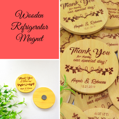 Wooden Refrigerator Magnet Wedding Favor-CGS0000006