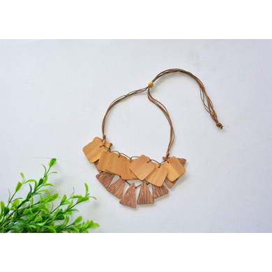 Coco and Jackfruit Wood Necklace-CSN0000004