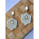 Crowned Beauty Wood Earrings-CWE0000018-sm