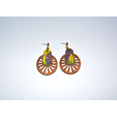 Mother Earth's Wheel TRASHformation Earrings-1