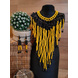 Handmade Cleopatra Beaded Statement Necklace and Earrings Set-CSN0000005-2-sm