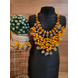 Handmade Cleopatra Beaded Statement Necklace and Earrings Set-CSN0000005-8-sm