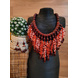 Handmade Cleopatra Beaded Statement Necklace and Earrings Set-CSN0000005-12-sm