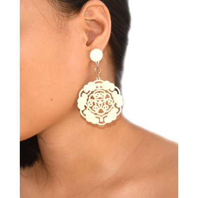 Royal Majesty Wood Earrings-CWE0000020