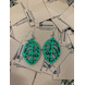 Jackfruit Leaf Wood Earrings-Olive Green-3-sm