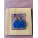 Mint Leaf Colored Wood Earrings-Purple-2-sm